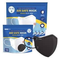 에어세이프 KF94 새부리형 마스크 대형, 블랙, 1개, 100매입