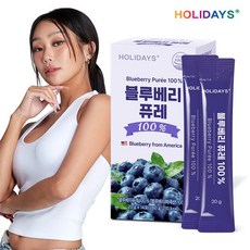 홀리데이즈 블루베리 퓨레 스틱 즙 100% 14포 1박스, 280g