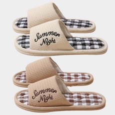 어노에즈 빅사이즈 290 빨아쓰는 왕발 거실화, 2개, 체크 세트