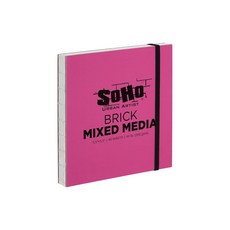 스케치 드로잉 색연필 흑연 등을 위한 소호 도시 예술가 벽돌 스케치북 저널 - 혼합 매체 5.5x5.5GSM 200매 40매, 5.5 x 5.5in, Mixed Media