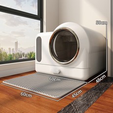 寵愛 智能新風貓砂盆 超大號 全封閉抽屜式貓廁所 自動除臭貓屎盆 防臭排氣, 1個, 基礎款裸盆【送貓砂墊】