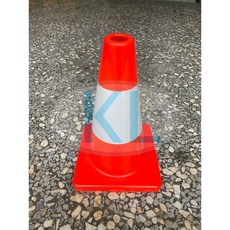台灣製 PVC 軟式交通錐 30cm 三角錐 防撞交通錐 軟式交通錐, 1個, 貼反光紙