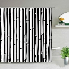 중국 스타일 녹색 대나무 샤워 커튼 방수 홈 욕실 장식 후크, 14. 3376ZW