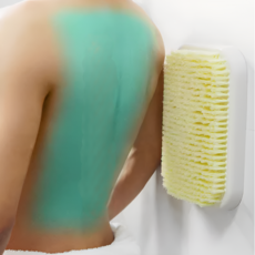 자동 등 때밀이 초간단 부착식 셀프 혼자 등밀이 매트 기계 브러쉬, 화이트세트, 1세트, 1매입