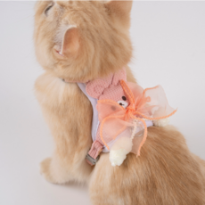 1lliMilli 고양이 전용 하네스 리드줄 세트, 1개, 캔디 핑크