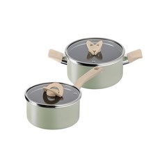 테팔 인덕션 블라썸 냄비 2개, 민트, 양수냄비 20cm + 편수냄비 18cm, 1세트