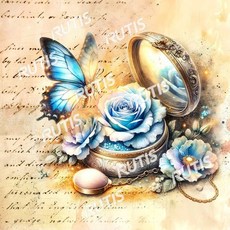 TS 花蝴蝶0047-蝶谷巴特餐巾紙/藝術紙 Decoupage餐巾紙，精美蝴蝶圖案，適用於派對、聚餐，安全無毒, 1個, 22.5x22.5