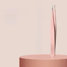 스테인리스 스틸 블랙 눈썹 족집게 사선 평평한 끝 뷰티 도구 속눈썹 족집게 인그로운 헤어 제거용, 06 metal knife