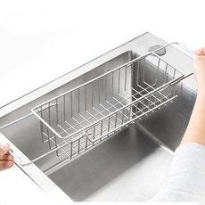 304 길이조절 수세미거치대 수세미걸이 주방세제거치대 스텐 스테인리스, S, 1개