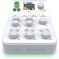 맥키 M-캐스터 스튜디오 데스크탑 라이브 스트리밍 믹서 - 블랙 USA, White, Live Streaming Mixer