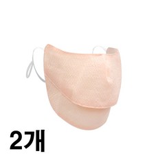 인콘트로 아사 자외선차단 2단 스포츠마스크 골프마스크, 솔리드핑크, 2개