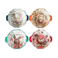 BLOWFISH FUGU손잡이스프볼 스프그릇1p양손 스프볼 4p 라면 그릇 도자기 스프그릇 캐릭터 라면 그릇, 1개
