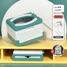 源頭廠家兒童坐便器摺疊馬桶車載便攜式寶寶座便器嬰幼兒便盆批發, 薄荷綠+PVC墊:如圖