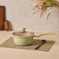 에코라믹 허브 IH 18cm 편수냄비 2L, 1개, 올리브