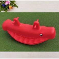 유치원 더블 시소 장난감 어린이 야외 실내 원목 플라스틱 2인용 실내시소 놀이터시소, 1개, 27.레드 두꺼운