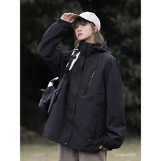 臺灣出貨 三合一沖鋒衣女外套 加絨加厚防風防水夾克