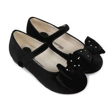 QCSH01541(BK)벨벳 리본 플랫