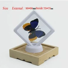 명확한 보석 중단된 동전 뜨 있는 진열장 대 홀더 상자 표본 전시를 위한 예쁜 선반, 15 White 90x 90mm