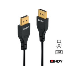 LINDY德商 保固一年 8K@60Hz SLIM LINE DISPLAYPORT 1.4版公 TO 公 傳輸線, 1個, 1公尺(36461)1.4版8K60Hz
