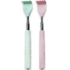 마카롱 효자손 접이식 휴대용 길이조절 등긁개, 민트+핑크, 1세트