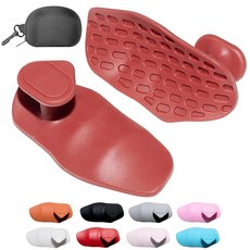 Epritliber 역도를 위한 실리콘 체육관 그립 여성용 남성용 운동 장갑 미끄럼 방지 체육관 운동 그립 고무 체육관 핸드 그립-바벨 풀업 립핏 트레이닝용 역도 그, 레드