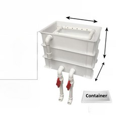 수족관 거북이 상자용 물 필터 박스 드립 플로우 박스 조경 어항용 필터 DIY 회전식 박스 물 정화 필터, 7호 흰색 3단 + 수도 밸브 + 덮개