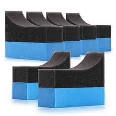 디아망나인 타이어 어플리케이터 스펀지 블루블랙 6개, 1세트