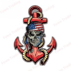 자동차 오토바이 헬멧 노트북 트렁크 바디 창 서핑 보드 방수 비닐 데칼 만화 스티커 해골, 1개, 8. B