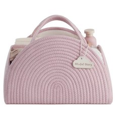 블리스풀 다이어리 아기 기저귀 가방 수납함 보관함 육아 필수템 대형 바스켓, 1세트, 라이트 핑크