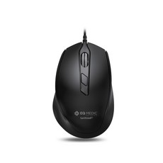 이큐메딕 항균 무소음 유선 마우스, Sanitize-M3, 블랙