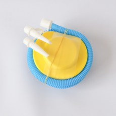 圓形甜甜圈充氣水池 90cm兒童戲水池 家用加厚游泳池, 4寸腳踩打氣筒, 1套