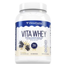 Vitauthority 維他乳清蛋白粉沖泡飲品 香草口味, 1個, 969.6g
