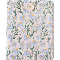 자수 소매 케이스 for 킨들 오아시스 태블릿 미니 A17 코보 리브라 컬러 부엑스 고 7 소형 전자책 리더기용 패딩 수제 제작 다양한 색상 흰색 파란색 버튼, 7x9 인치, 파란색 & 베이지 - 버튼