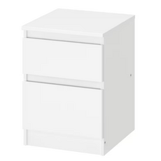 KULLEN 쿨렌 2칸 서랍장 35x49 cm, 화이트