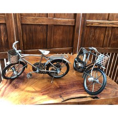 伍寶園藝木藝 仿真迷你腳踏車2入組 木藝擺飾 迷你模型 居家裝飾