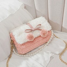 [영상제공] 샤샤벨 네트 공예 폼폼 가방 만들기 diy 재료 세트, 핑크, 1개