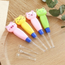 LED귀후비개 유아 귀이개 귀지제서 귀파개 라이트 귀청소, 1개, 그린개구리, 1개입