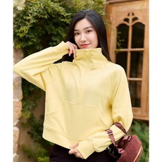 QUEEN YOGA 瑜伽服新款加絨保暖休閒寬鬆半開拉鍊大學T衛衣