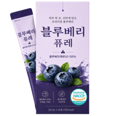 블루베리 퓨레 100% 통째로 갈아만든 스틱 페루산 하늘정연, 1박스, 280ml