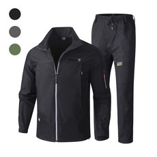 Titikong 남성 방풍 방수 작업복 세트 상하의 투피스 야외 방한 등산복 바람막이