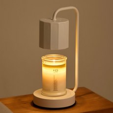 캔들백화점 모던 큐브 캔들워머 천연 소이캔들 370g 세트, 화이트(타이머), 라임바질만다린370g