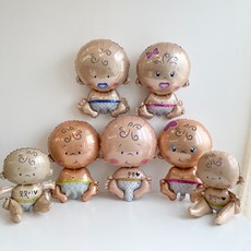 아기 풍선 모음 베이비샤워 축하 파티 용품, 2.아기풍선(여아)