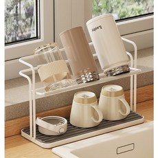 물병 텀블러 컵 건조 트레이, 경사형 텀블러 건조대, 1개