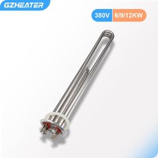 플랜지/디스크 63mm 전기 물 보일러 가열 관형 히터 380V 6KW/9KW/12KW 전기 끓는 물 용 가열 요소, 01 6kw, 01 380V