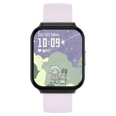 FDUCE T13 블루투스 스마트 워치 통화가능, 라이트 퍼플, 4.45cm, GPS + 블루투스