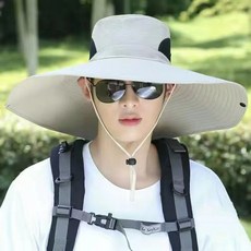 에이프릴랩스 등산 낚시 햇빛 차단 가리개 모자, 베이지