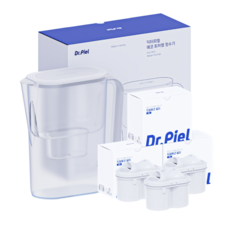 닥터피엘 에코 피처형 정수기 2.4L 한국형 미니 정수기 친환경 셀프케어 정수기, 1년세트 (본품 + 필터 3개 / 12개월)