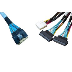 167470 DiliVing 8X ~ 2 x 어댑터 74핀 - 68핀 전원 포함 75CM(Broadcom MPN 05-60005-00 CBL-SAST-0953), 167470 DiliVing 8X ~ 2 x 어댑터,