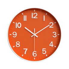 3S리빙 무소음 벽시계 30cm, 퀴에트 로쏘30 오렌지