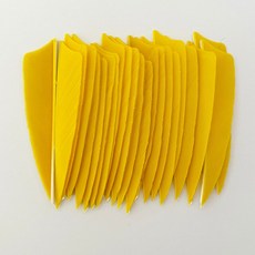 50Pcs 3 인치 터키 깃털 오른쪽/왼쪽 날개 방패 컷 양궁 Fletching 화살 액세서리, 05 Yellow, 1개